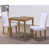 GRADE A1 - New Haven Pair of Modern White Faux Leather Dining Chairs
