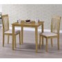 GRADE A1 - New Haven Pair of Slatted Chairs in Cream Fabric