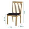 GRADE A2 - New Haven Pair of Wooden Dining Chairs with Black Fabric Seats