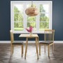 Set of 2 Wooden Dining Chairs with Black Fabric Seats - New Haven