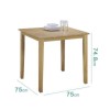 GRADE A3 - Square Oak Dining Table - Seats 4 - New Haven