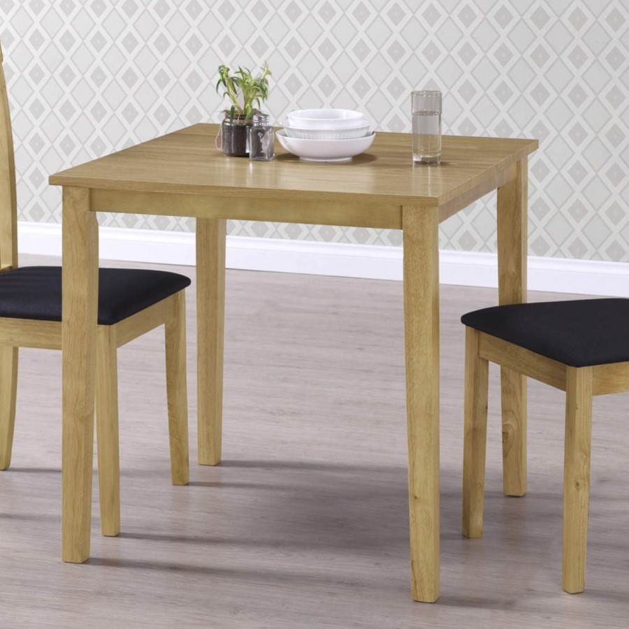 GRADE A1 - New Haven Small Space Saving Square Dining Table - Light Oak