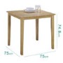 GRADE A1 - New Haven Small Space Saving Square Dining Table - Light Oak