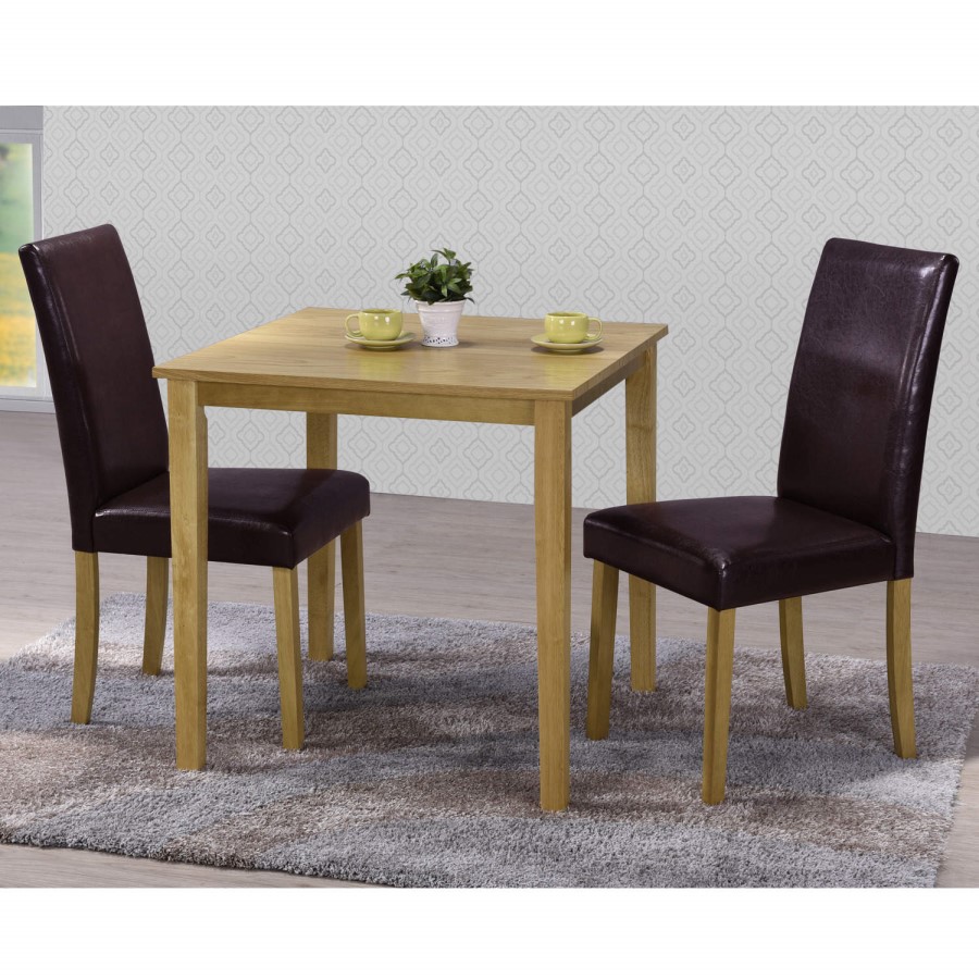 GRADE A2 - New Haven Small 2 Seater Dining Table in Light Oak 75cm x 75cm