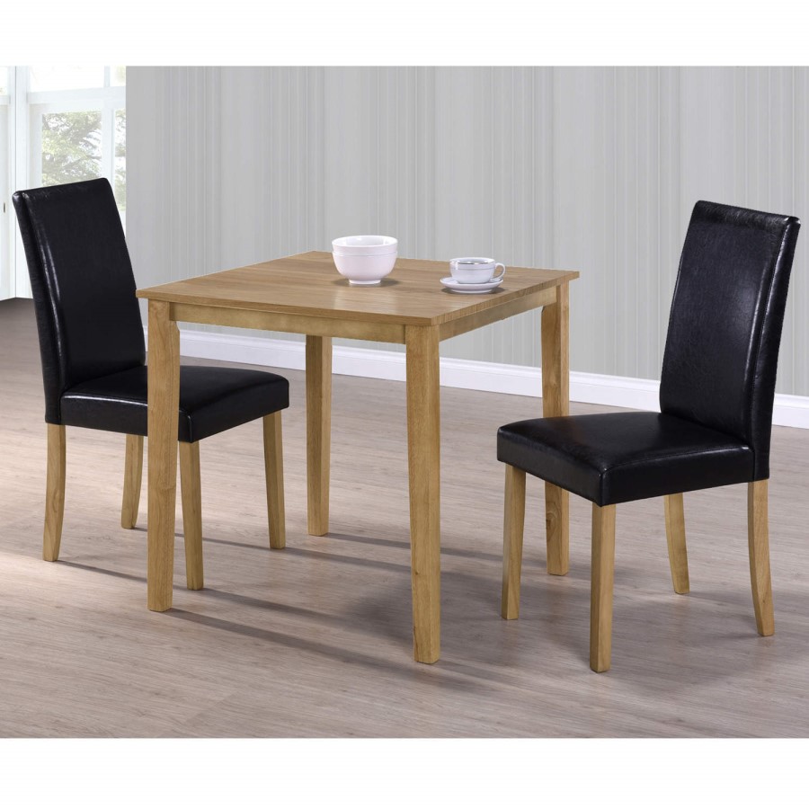 GRADE A1 - New Haven Small Space Saving Square Dining Table - Light Oak
