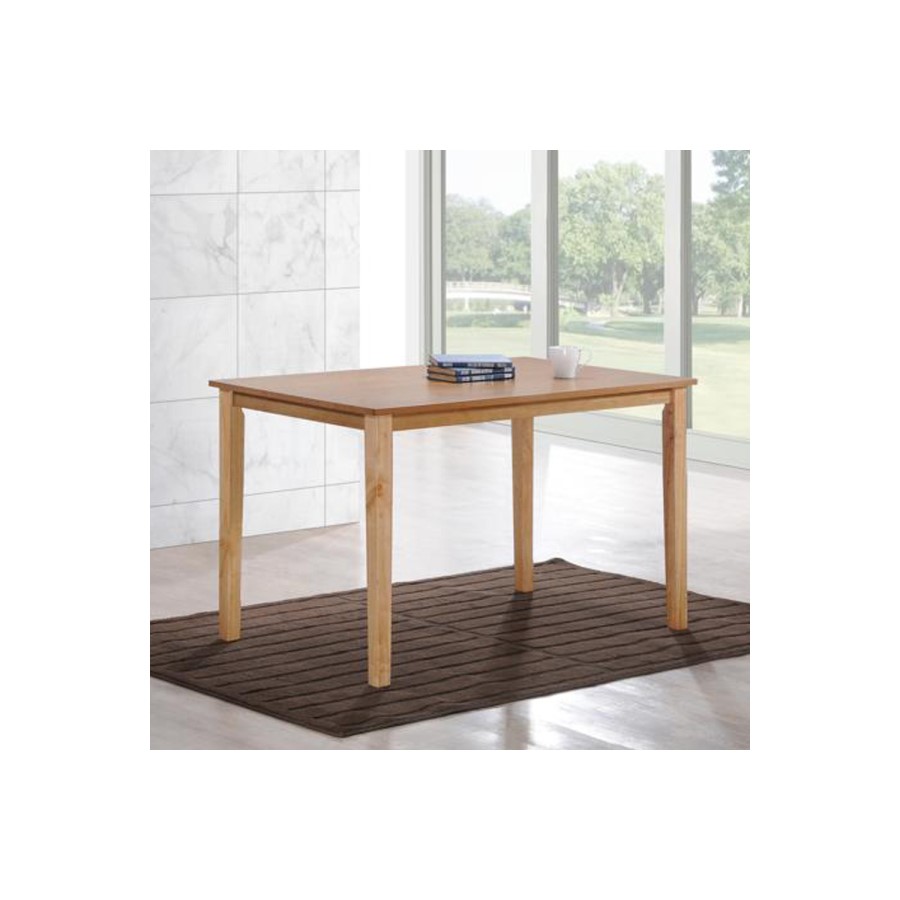 New Haven Rectangle Wooden Dining Table in Light Oak - 4 Seater