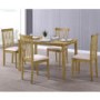 GRADE A2 - New Haven Rectangle Wooden Dining Table in Light Oak - 4 Seater