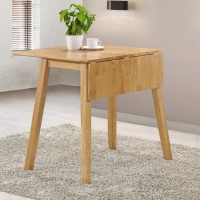 GRADE A1 - New Haven Drop Leaf Space Saving Dining Table - Light Oak