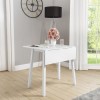 GRADE A1 - New Haven Off White Drop Leaf Space Saving Dining Table