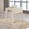 GRADE A1 - New Haven Drop Leaf 2 Seater Dining Table in Stone White