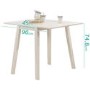 GRADE A2 - New Haven Off White Drop Leaf Space Saving Dining Table