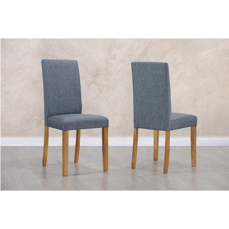 New Haven Pair of Chairs in Slate Grey Fabric