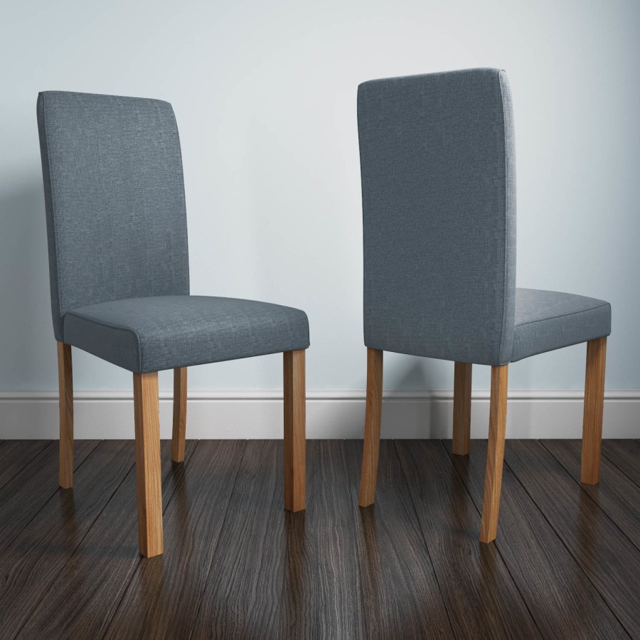 New Haven Pair of Chairs in Slate Grey Fabric