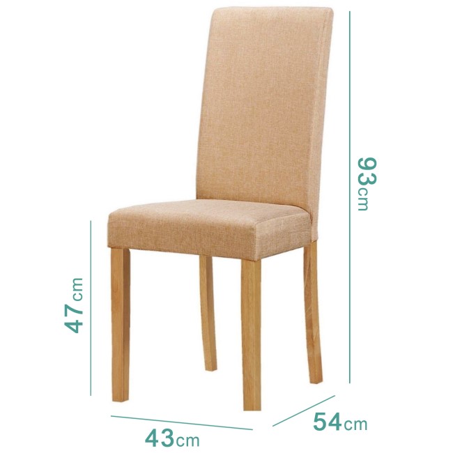 New Haven Pair of Oatmeal Dining Chairs