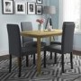GRADE A1 - New Haven Pair of Chairs in Slate Fabric with Black Legs