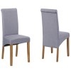 New Haven Pair of Rollback Chairs in Grey Fabric