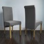 GRADE A1 - New Haven Pair of Rollback Chairs in Grey Fabric