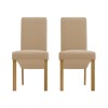 New Haven Pair of Roll Back Chairs in Oatmeal Fabric
