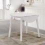 GRADE A1 - New Haven Round Drop Leaf 2 Seater Dining Table in Stone White