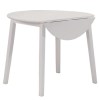 GRADE A1 - New Haven Round Drop Leaf 2 Seater Dining Table in Stone White