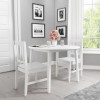 New Haven Round Drop Leaf 2 Seater Dining Table in Stone White