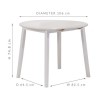 GRADE A2 - New Haven Round Drop Leaf 2 Seater Dining Table in Stone White