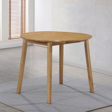 GRADE A1 - New Haven Round Drop Leaf Dining Table in Light Oak