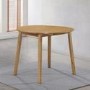 GRADE A1 - New Haven Round Drop Leaf Dining Table in Light Oak