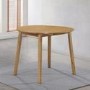 GRADE A1 - New Haven Round Drop Leaf Dining Table in Light Oak