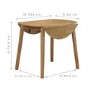 GRADE A1 - New Haven Round Drop Leaf Dining Table in Light Oak