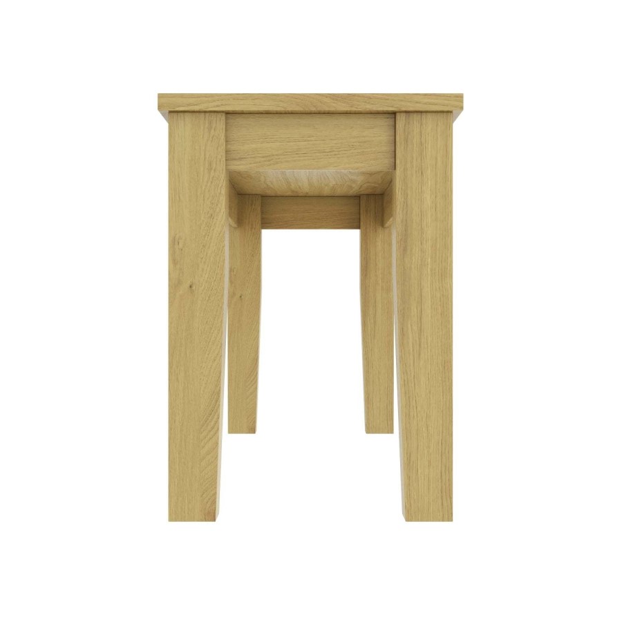 Wooden Dining Table Bench in Solid Oak - New Haven
