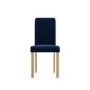 Pair of Velvet Navy Blue Dining Chairs - New Haven