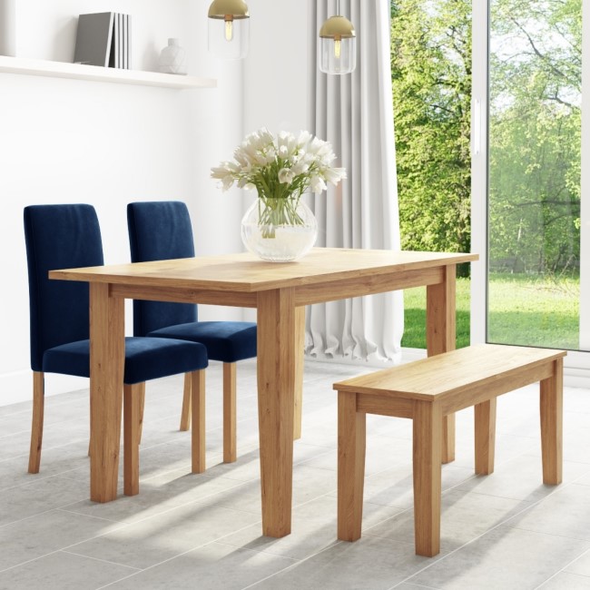 Pair of Velvet Navy Blue Dining Chairs - New Haven