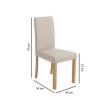 Set of 2 Cream Fabric Dining Chairs - New Haven