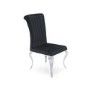 Orion Pair of Black Velvet Dining Chairs with Mirrored Leg's - By Vida Living