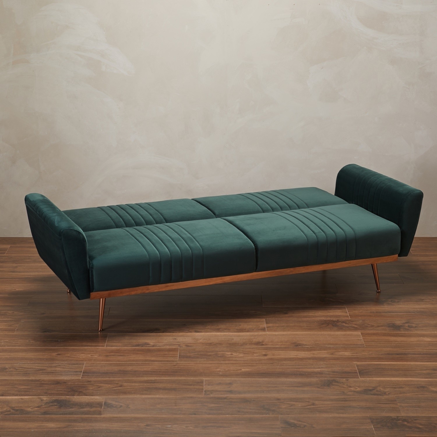 3 Seater ClickClack Sofa Bed in Green Velvet Nico Furniture123