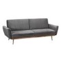 GRADE A2 - 3 Seater Click-Clack Sofa Bed in Grey Velvet - Nico