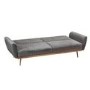 GRADE A2 - 3 Seater Click-Clack Sofa Bed in Grey Velvet - Nico