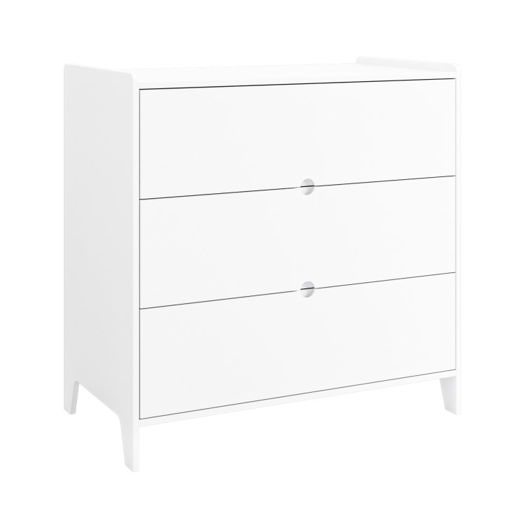 Kids White Scandi Chest of 3 Drawers - Niko