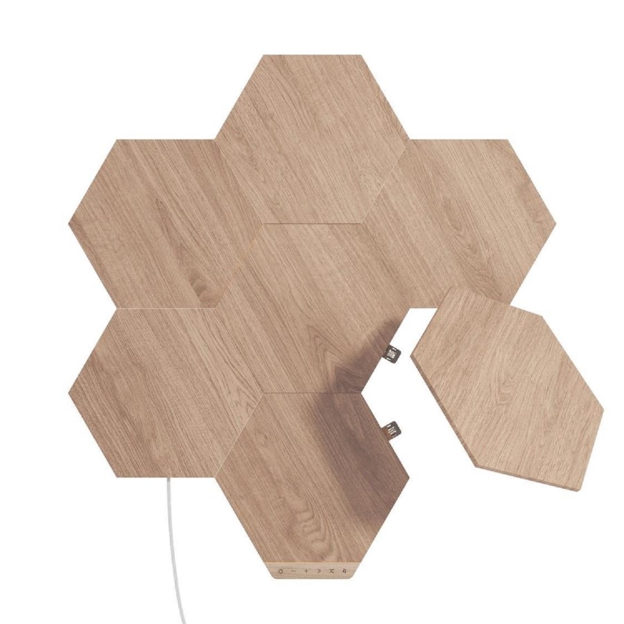 Nanoleaf Elements Wood Hexagons Starter Kit - 7 Pack