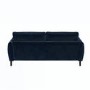 Navy Blue Velvet Reversible 3-Seater Chaise Corner Sofa - Nolen
