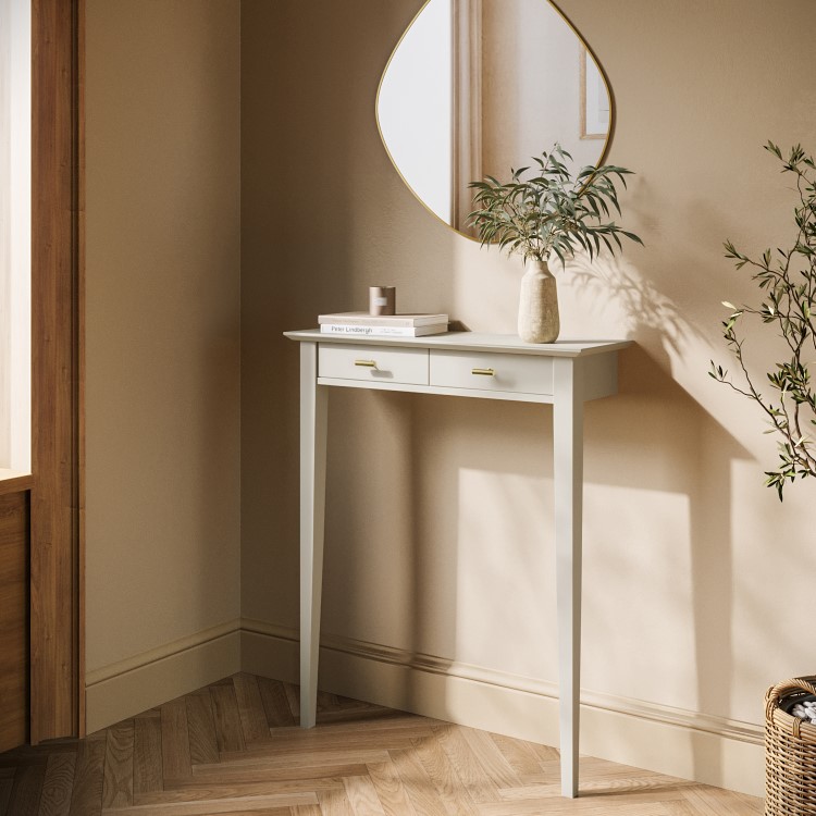 ONLY OPENED - Extra Small & Narrow Taupe Console Table - 75cm - Noa