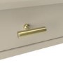Large & Narrow Beige Radiator Cover with Brass Handles - Noa