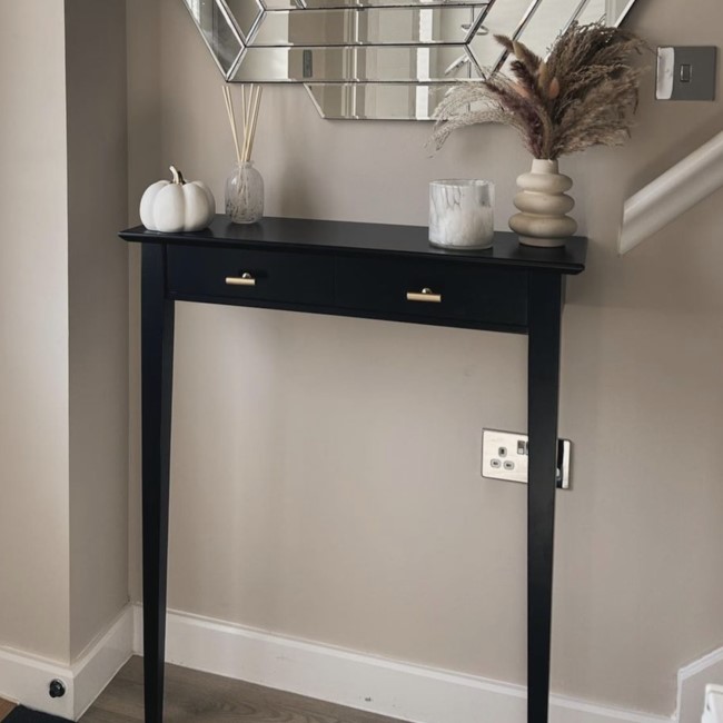 Extra Small & Narrow Black Console Table - 75cm - Noa