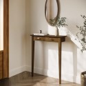 NOA007 Extra Small & Narrow Walnut Console Table - 75cm - Noa