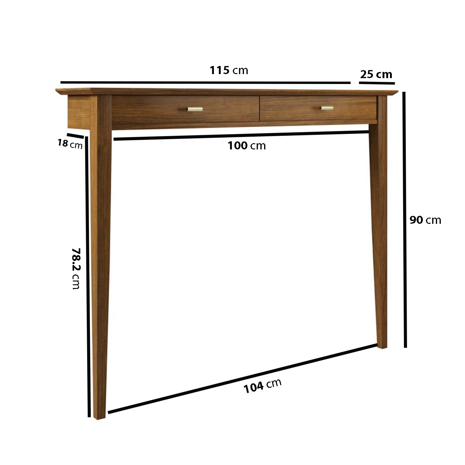 Small & Narrow Walnut Radiator Cover - 115cm - Noa - Furniture123