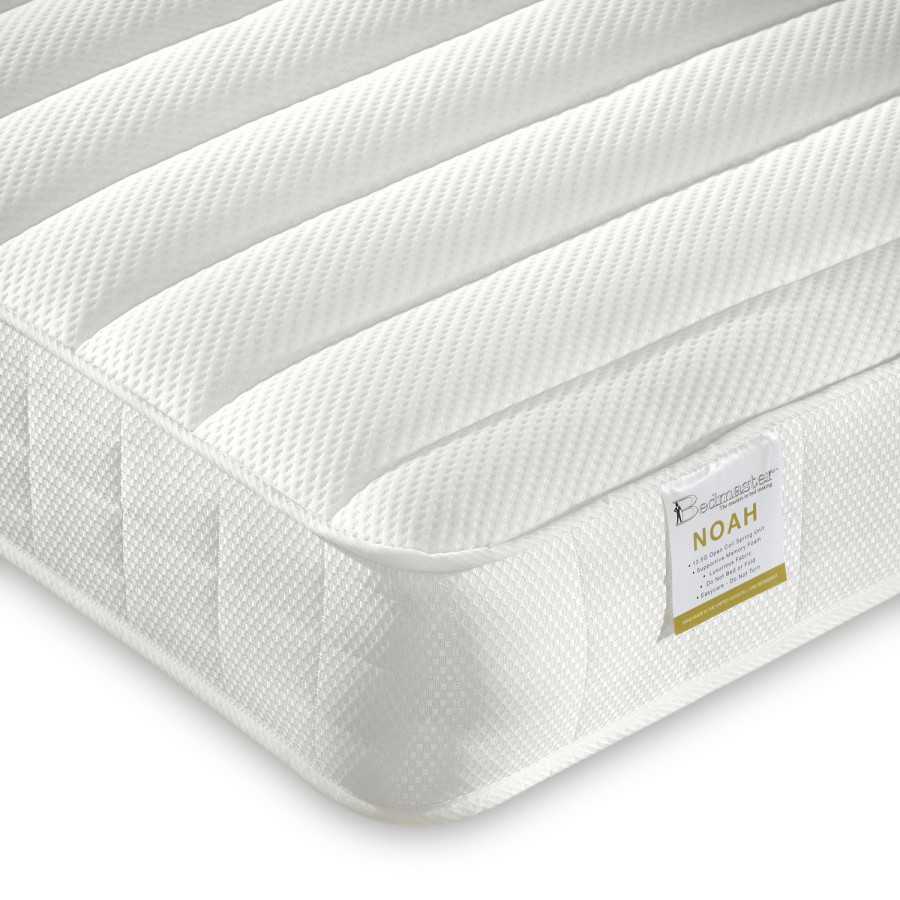Small Double + Single Hybrid Memory Foam and Coil Spring Bunk Bed Mattresses - Noah