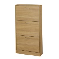 LPD Nova 3 Door Shoe Cabinet in Oak