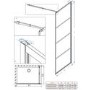 800mm Brushed Brass Grid Shower Screen for Wet Room & Walk In Shower - Nova