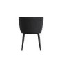 Set of 2 Black Velvet Dining Chairs - Nova